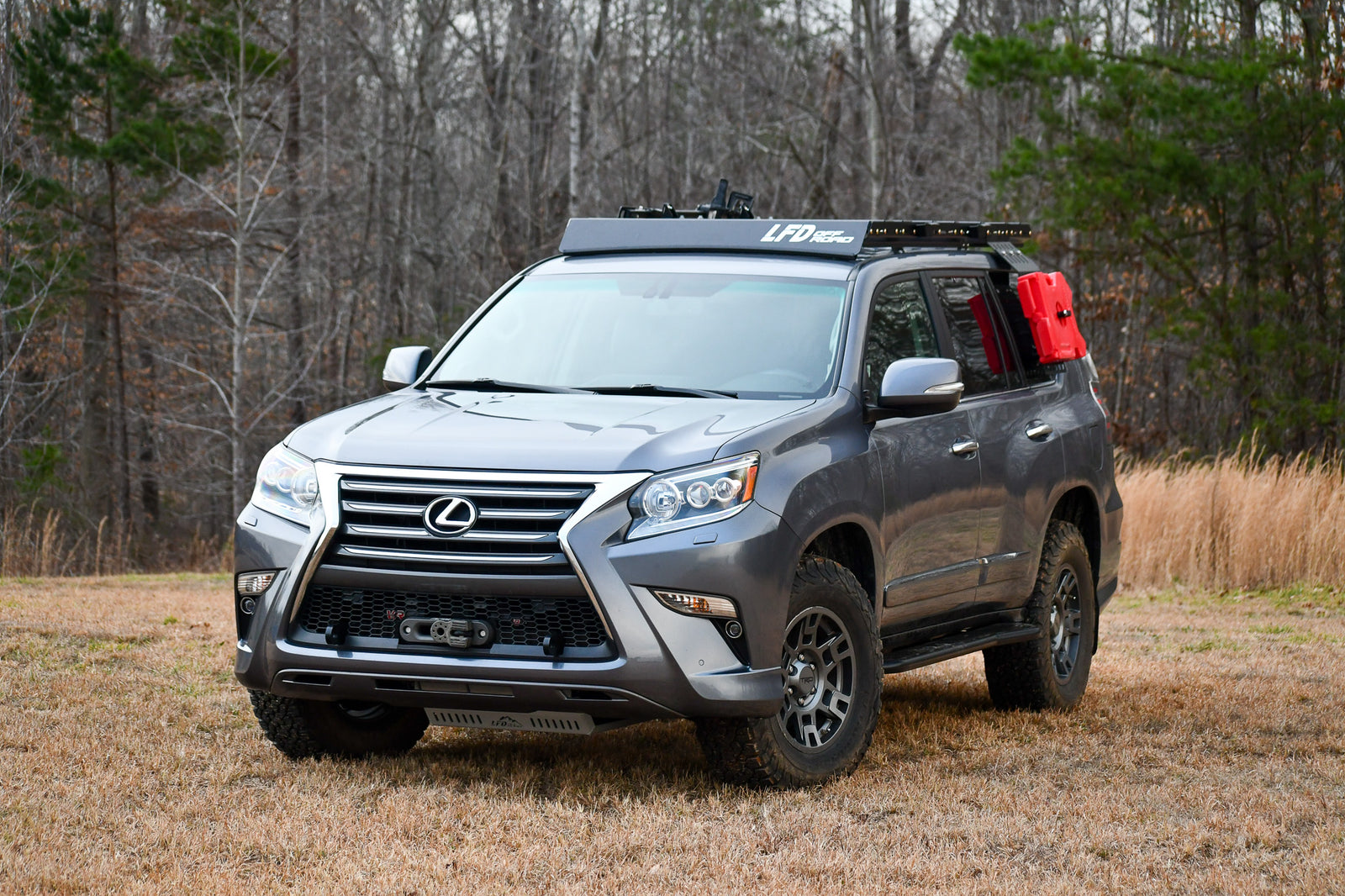 Adjustable Hidden Winch Mount with Recovery Points - GX460