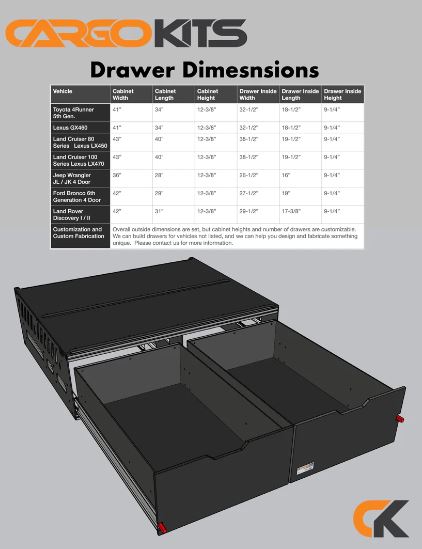 CargoKits Double Bin Drawer System - Universal