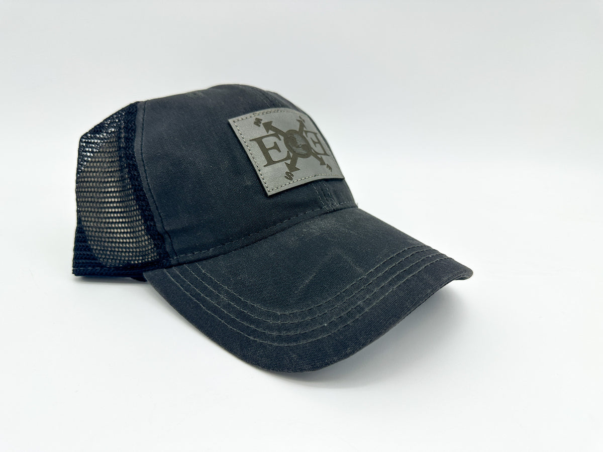 Expedition Essentials Waxed Cotton Hat Charcoal Black