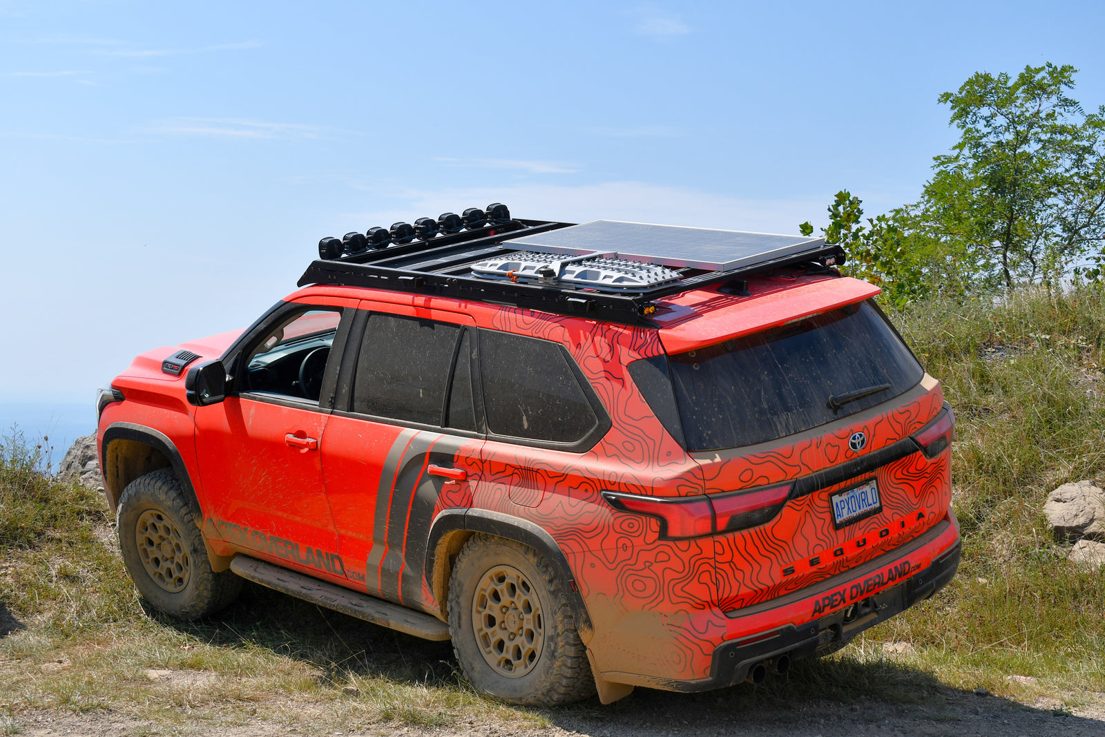 Overland off-road roof rack on a 3rd gen Sequoia.