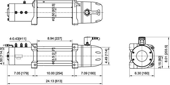 SEAL Slim 12.5rs 12V Winch W/ Synthetic Rope & Wireless Remote