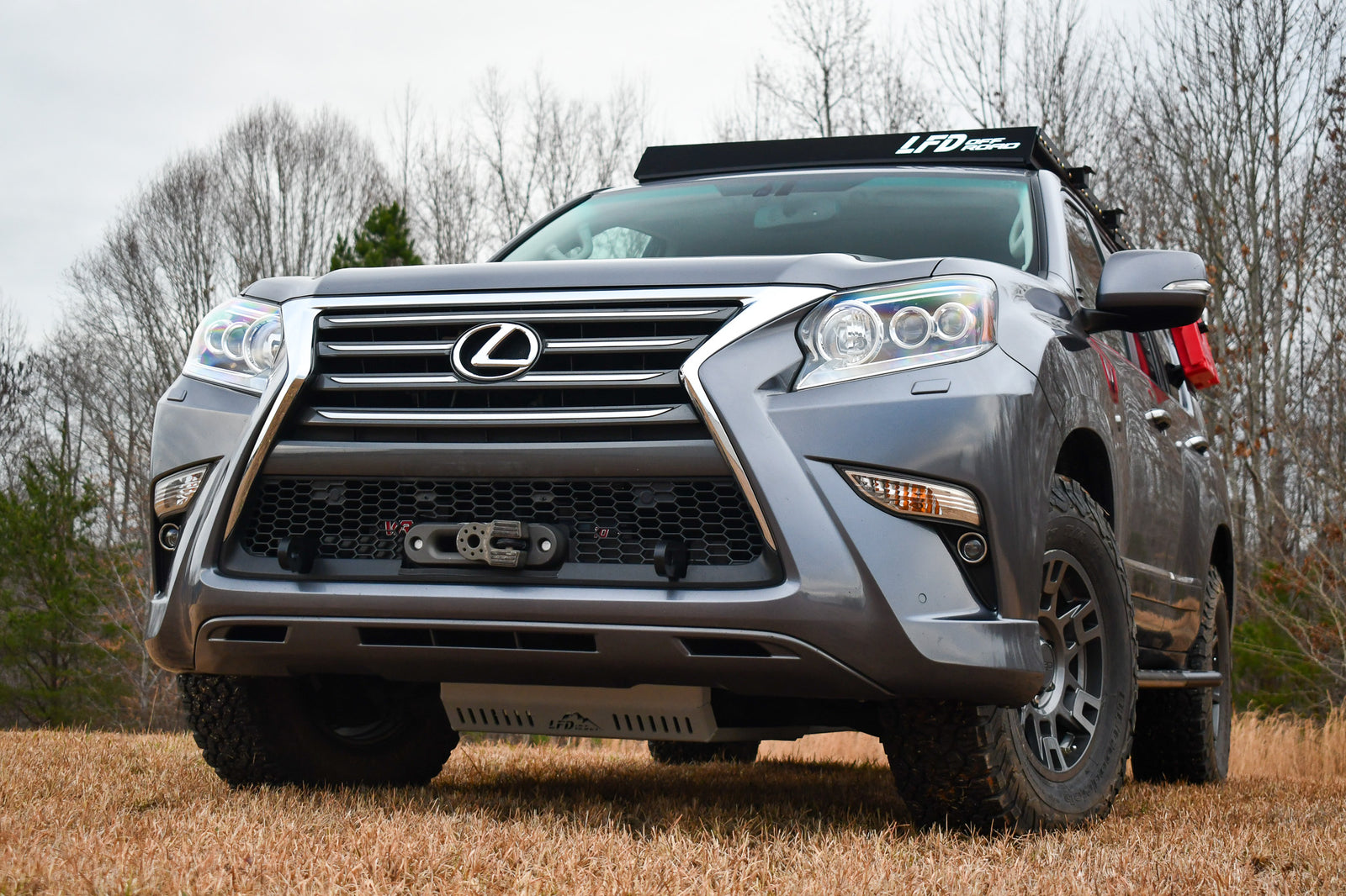 Adjustable Hidden Winch Mount with Recovery Points - GX460